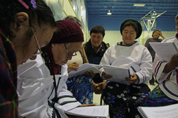 Discussion group on the findings of the language diagnostic project © Michel Patry