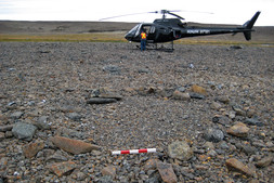 Structure archéologique de tente sur la propriété de la mine de Raglan Xstrata-Nickel