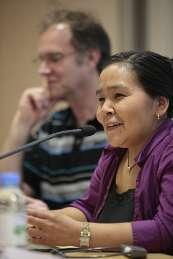 Rhoda Kokiapik, Directrice exécutive Institut culturel Avataq et Daniel Gendron, archéologue Institut culturel Avataq.