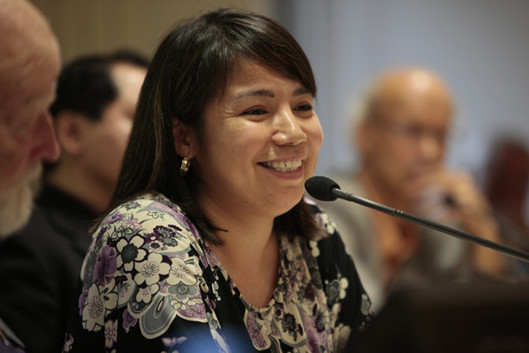 Tina Petawaban, représentante des Cris.  