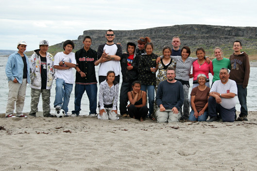 Équipe de recherche sur le terrain, île Drayton, été 2008