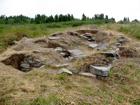 The foundation walls of the southwest bastion at Richmond Fort