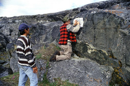 Data collection: rubbings of petroglyphs on acid-free paper, 1996