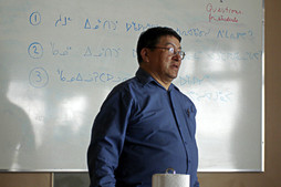 Zebedee Nungak, Directeur de la langue à Avataq (photo de Charlie Pinguartuq)